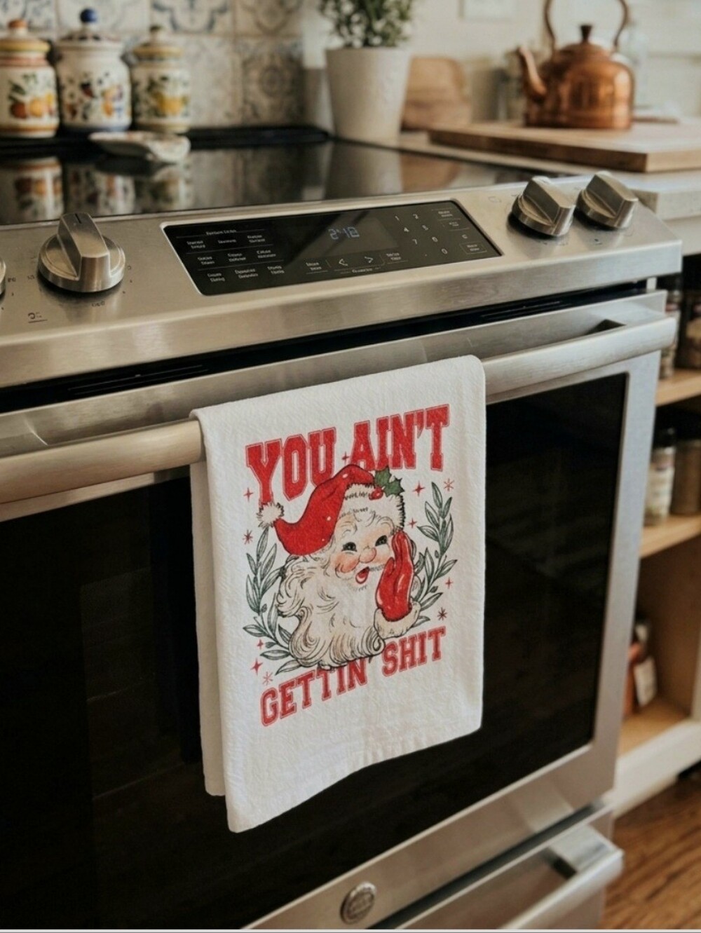 Funny Holiday Kitchen Towel